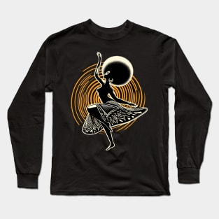 Afrocentric Woman Dancing Long Sleeve T-Shirt